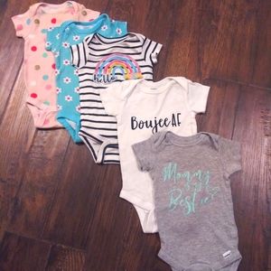 Gerber baby girl  one piece onesie bundle
